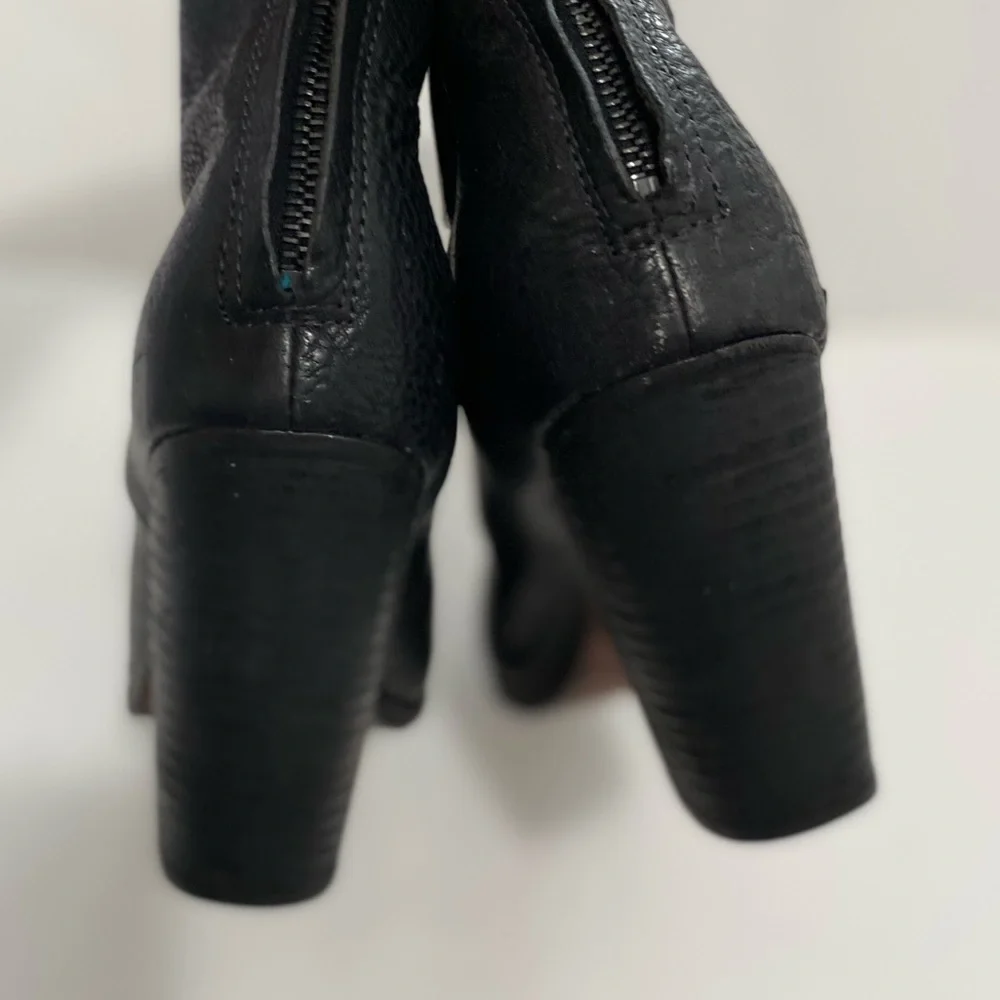 Rag&Bone Newburry Italian Black Leather Ankle Boots Size 40 - Picture 9 of 15